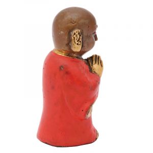Soška Buddhistický mnich kov 8 cm červená II bronz | SoNo spol. s r.o.