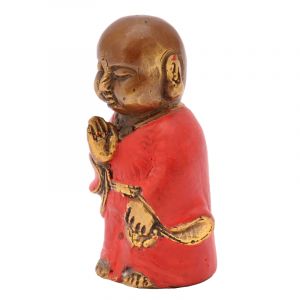 Soška Buddhistický mnich kov 9 cm červená bronz | SoNo spol. s r.o.