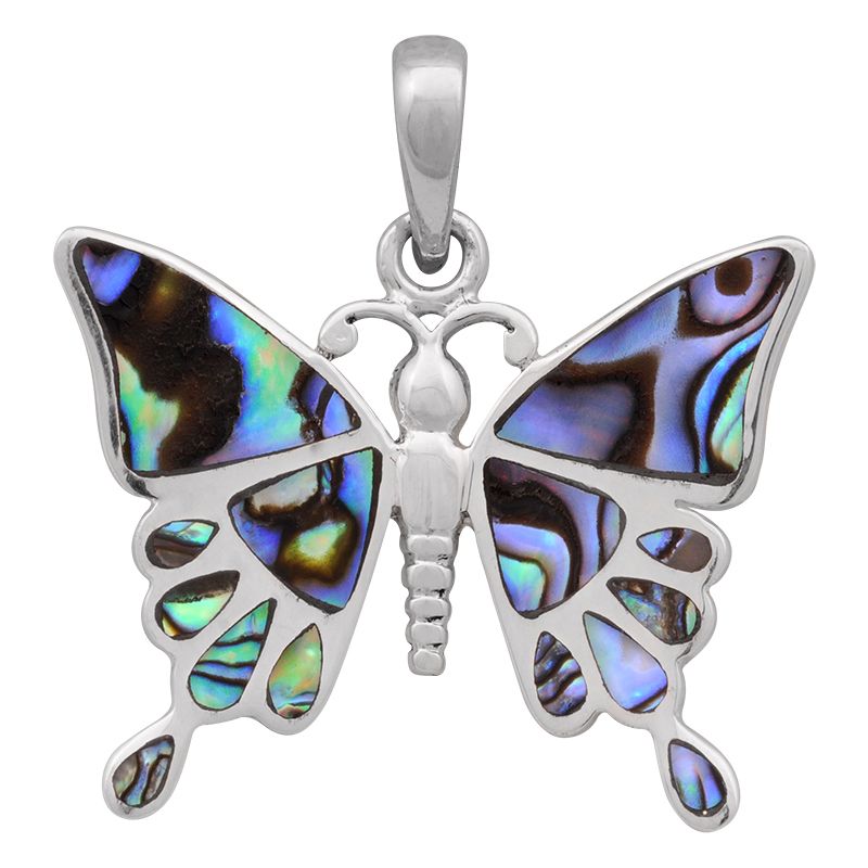 Stříbrný přívěsek s perletí paua Ag 5,0 g motýl | SoNo spol. s r.o.