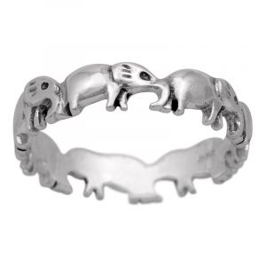 ShopBOB stříbrný prsten Ag 2,9 g sloni - 55 | SoNo spol. s r.o.