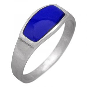 ShopBOB stříbrný prsten se syntetickým lapisem lazuli Ag 2,5 g - | SoNo spol. s r.o.