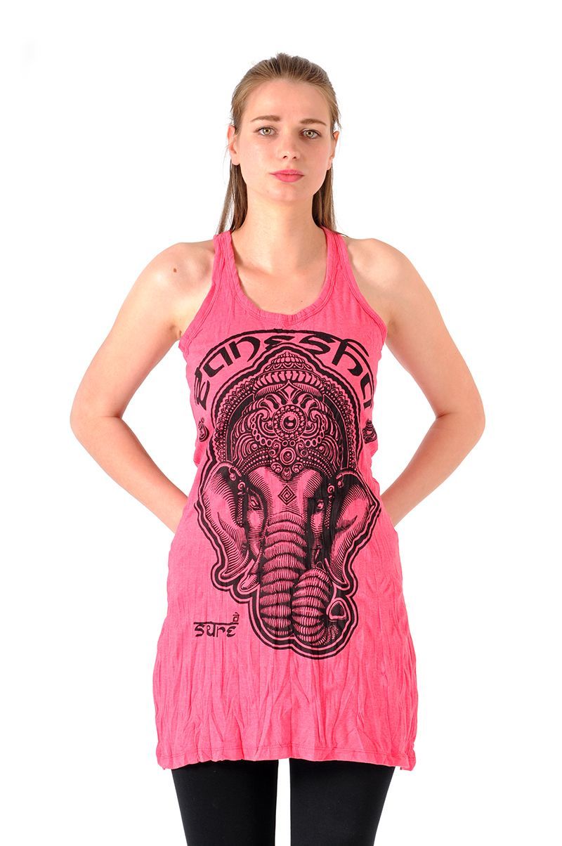 Šaty Sure mini na ramínka Ganesh růžové - S | SoNo spol. s r.o.