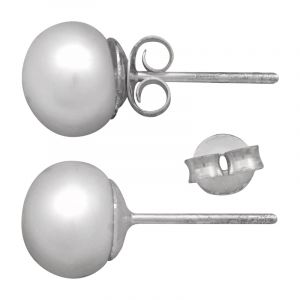 Stříbrné náušnice s pravou perlou Ag 1,8 g