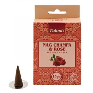 Tulasi Nag Champa Rose indické vonné františky 15 ks