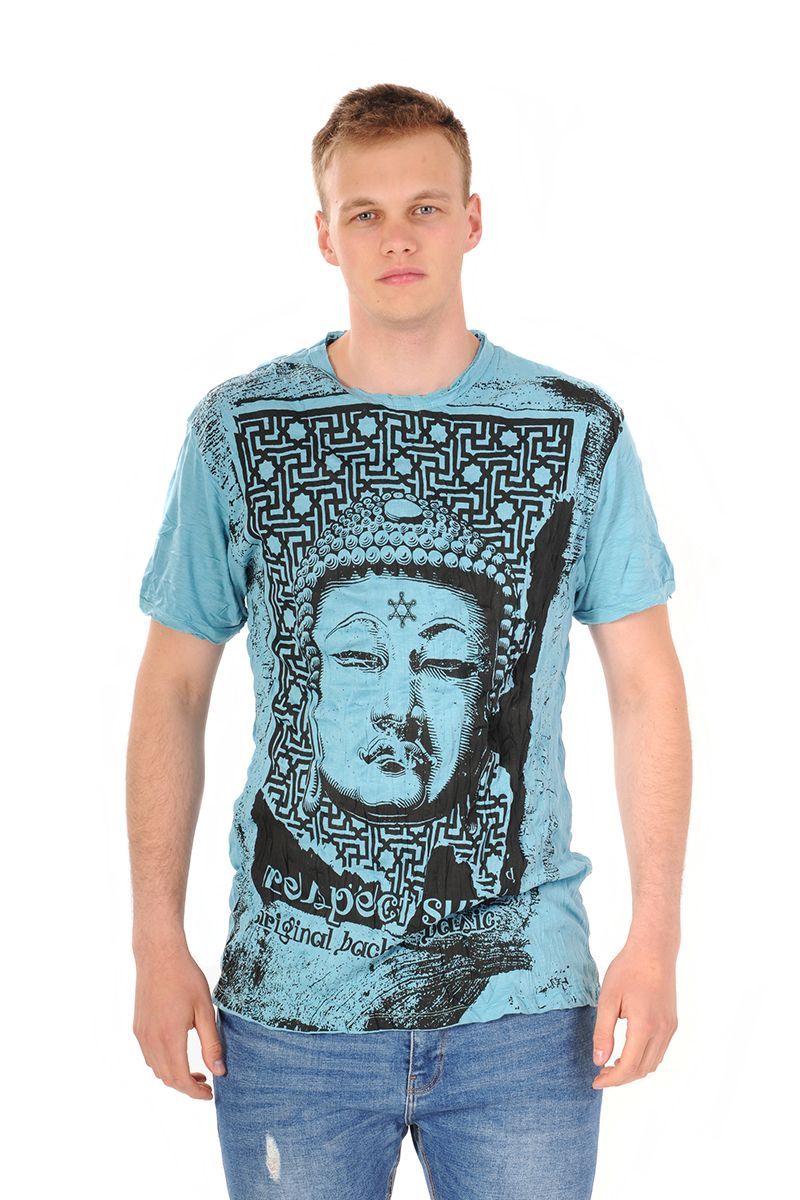 Pánské tričko Sure Buddha tyrkysové - L | SoNo spol. s r.o.