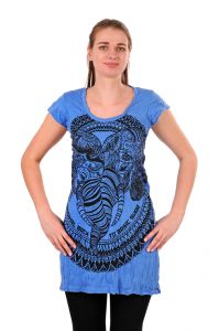 Šaty Sure mini krátký rukáv Dva sloni modré | S, L, XL