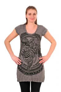 Šaty Sure mini krátký rukáv Dva sloni šedé | S, M, L, XL