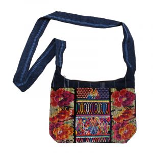 Dámská bavlněná taška přes rameno vyšívaná barevná 23 x 30 cm | SoNo spol. s r.o.