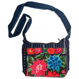 Dámská bavlněná taška přes rameno vyšívaná barevná 23 x 30 cm | SoNo spol. s r.o.