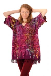 Dámská halenka batikovaná BOB Kolibřík fialová | XL