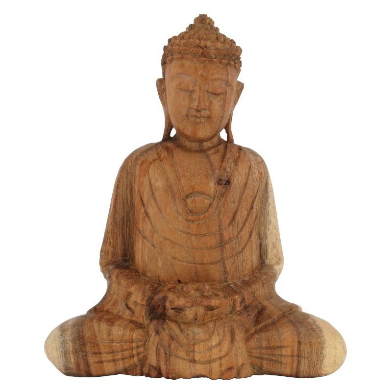 Soška Buddha dřevo 20 cm sv Dhyan | SoNo spol. s r.o.