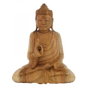 Soška Buddha dřevo 20 cm sv Vitarka