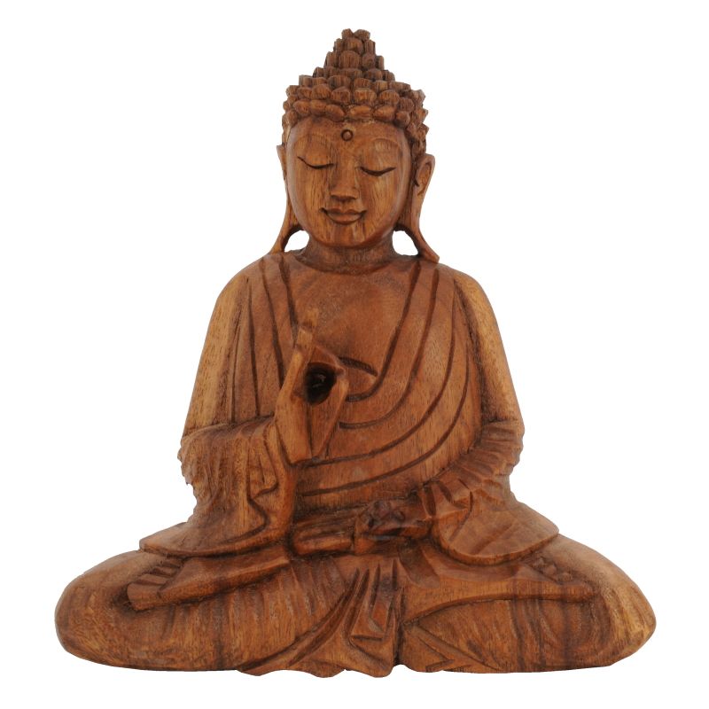 Soška Buddha dřevo 20 cm tm Vitarka | SoNo spol. s r.o.