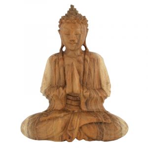 Soška Buddha dřevo 25 cm sv Namaskara