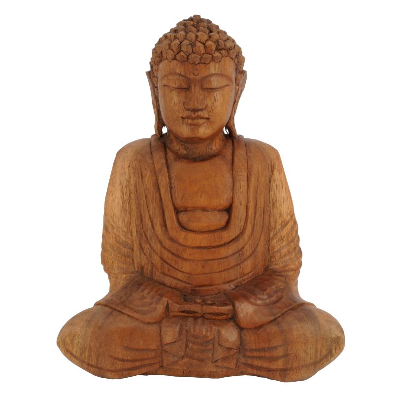 Soška Buddha dřevo 25 cm tm Dhyan | SoNo spol. s r.o.