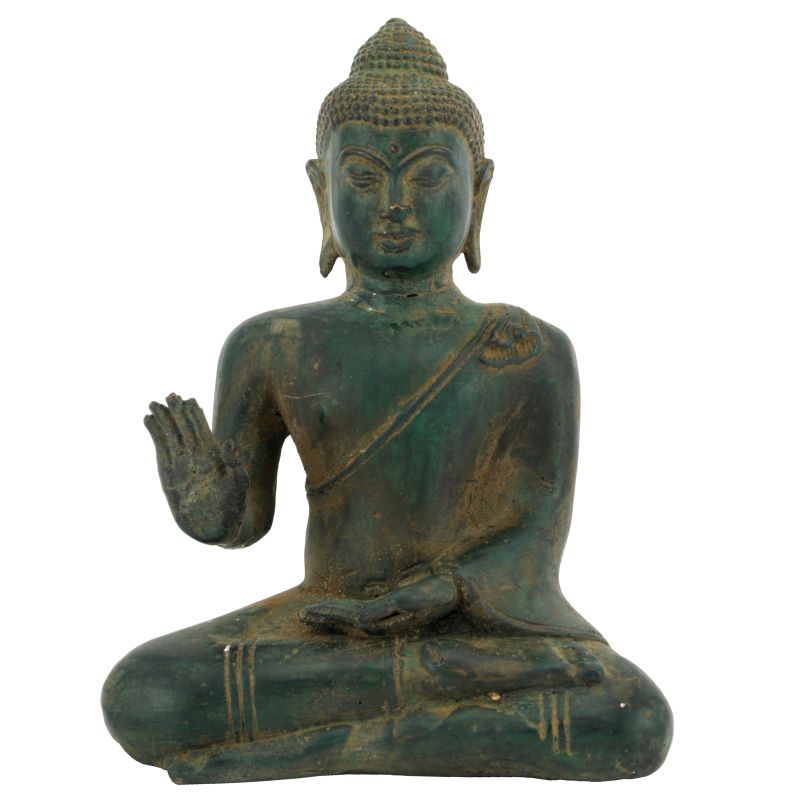 Soška Buddha kov 18 cm patina bronz | SoNo spol. s r.o.