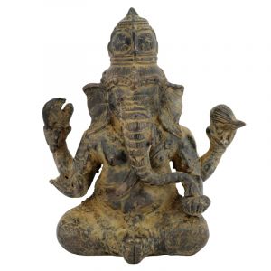 Soška Ganesh kov 14 cm antik bronz