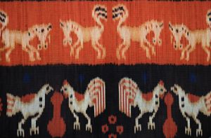 Ikat Sumba přehoz, tkaná textilie 242 x 113 cm | SoNo spol. s r.o.