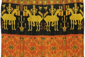 Ikat Sumba přehoz, tkaná textilie 260 x 125 cm | SoNo spol. s r.o.