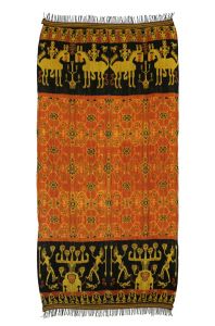 Ikat Sumba přehoz, tkaná textilie 260 x 125 cm