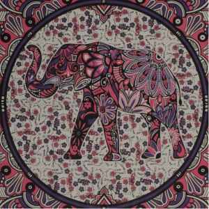 BOB Batik indický přehoz na postel Elephant růžovo fialový 240 x 205 cm bavlna. King size. Dvoulůžko. | SoNo spol. s r.o.