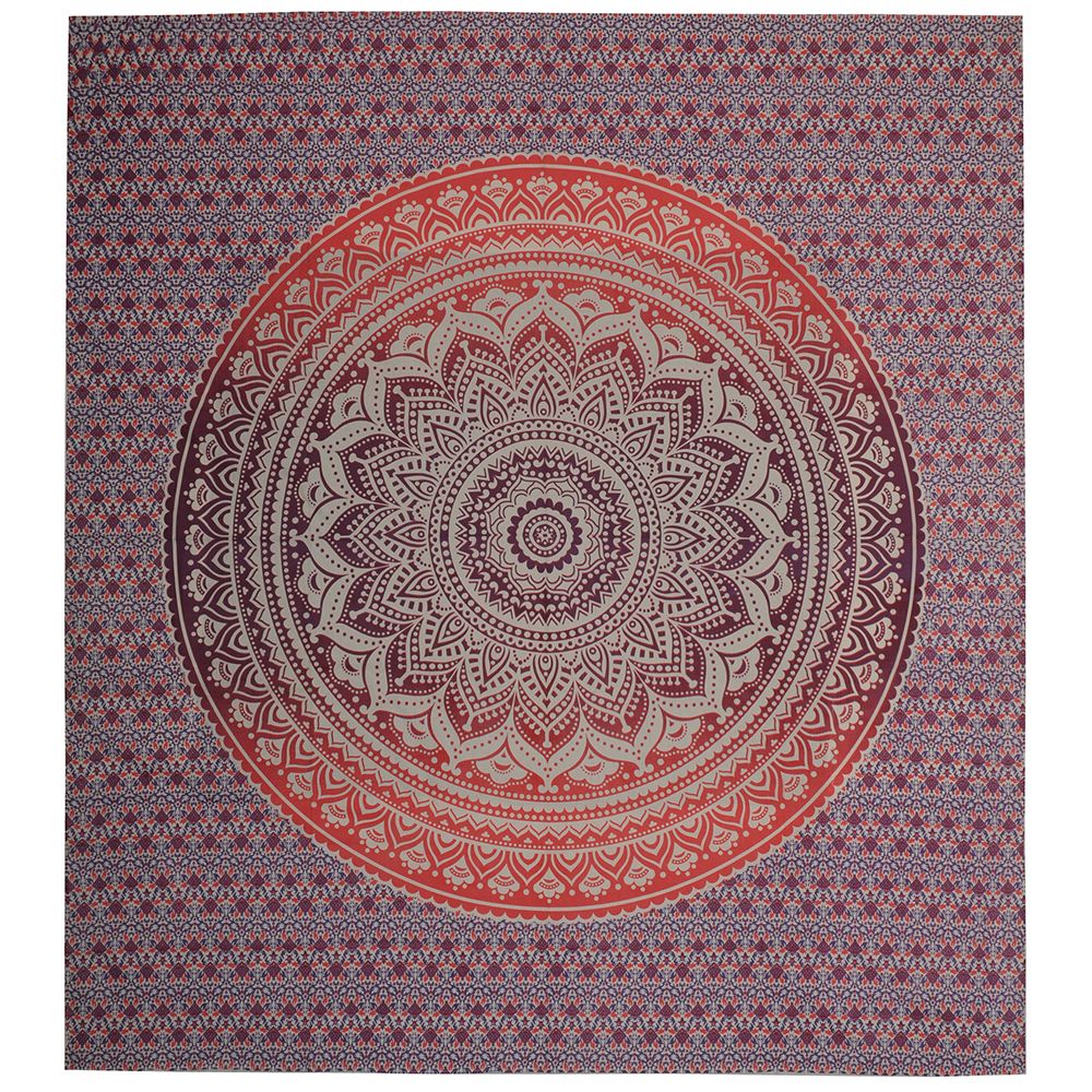 BOB Batik indický přehoz na postel Lotos červeno fialový 235 x 210 cm bavlna. King size. Dvoulůžko. | SoNo spol. s r.o.