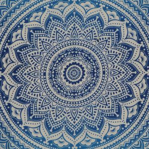 BOB Batik indický přehoz na postel Lotos, modrý, 210 x 130 cm, bavlna. Full size. Jednolůžko. | SoNo spol. s r.o.