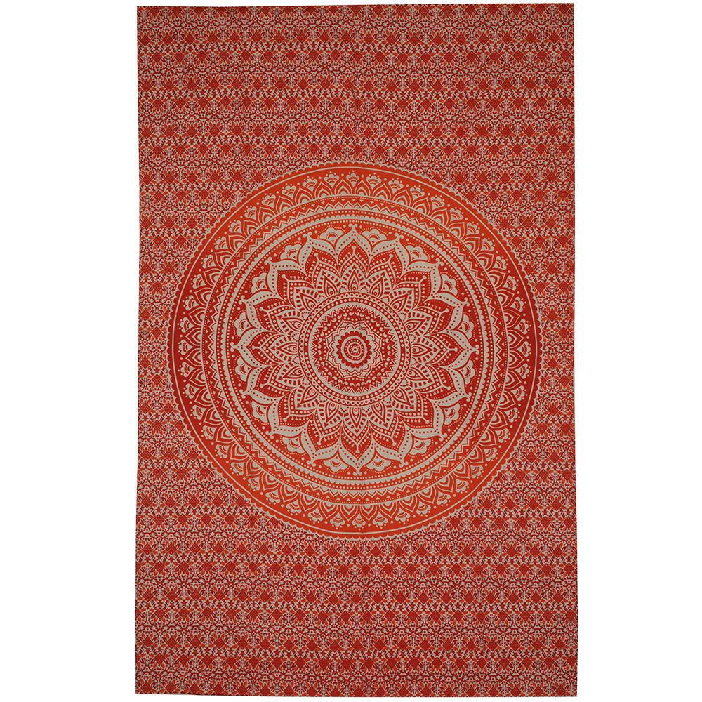 BOB Batik indický přehoz na postel Lotos, červený, 205 x 130 cm, bavlna. Full size. Jednolůžko. | SoNo spol. s r.o.