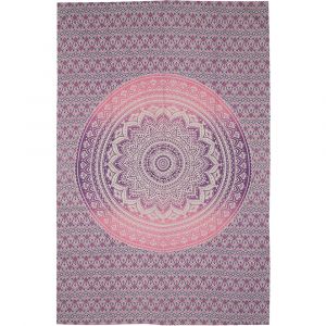 BOB Batik indický přehoz na postel Lotos, fialový, 210 x 140 cm, bavlna. Full size. Jednolůžko. | SoNo spol. s r.o.