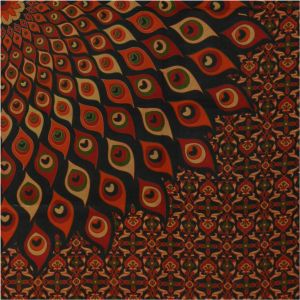 BOB Batik indický přehoz na postel Paví oko červeno modrý 230 x 200 cm bavlna | SoNo spol. s r.o.