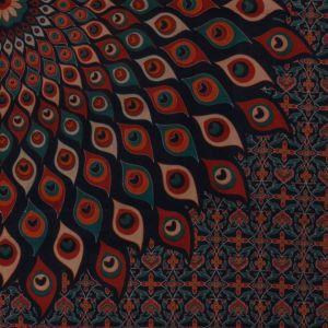 BOB Batik indický přehoz na postel Paví oko modrý 225 x 200 cm bavlna | SoNo spol. s r.o.
