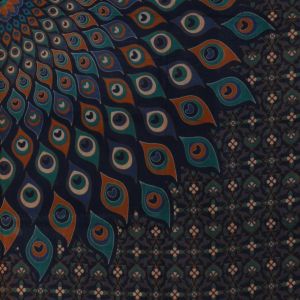 BOB Batik indický přehoz na postel Paví oko tmavě modrý 230 x 200 cm bavlna | SoNo spol. s r.o.