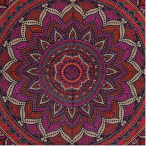 BOB Batik indický přehoz na postel Lotos Mandala, fialový, 230 x 200 cm bavlna. King size. Dvoulůžko. | SoNo spol. s r.o.