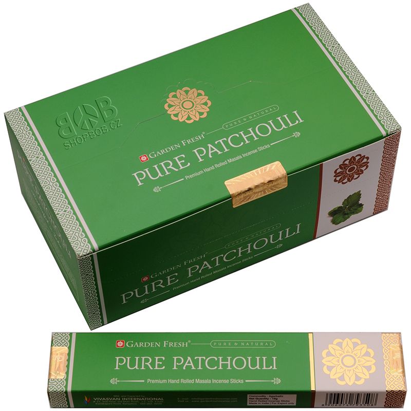Karton Garden Fresh Pure Patchouli indické vonné tyčinky 12 krabiček. Množstevní sleva. | SoNo spol. s r.o.