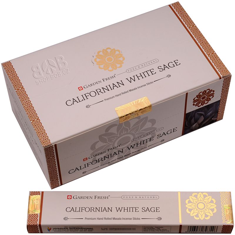 Karton Garden Fresh Californian White Sage indické vonné tyčinky 12 krabiček. Množstevní sleva. | SoNo spol. s r.o.