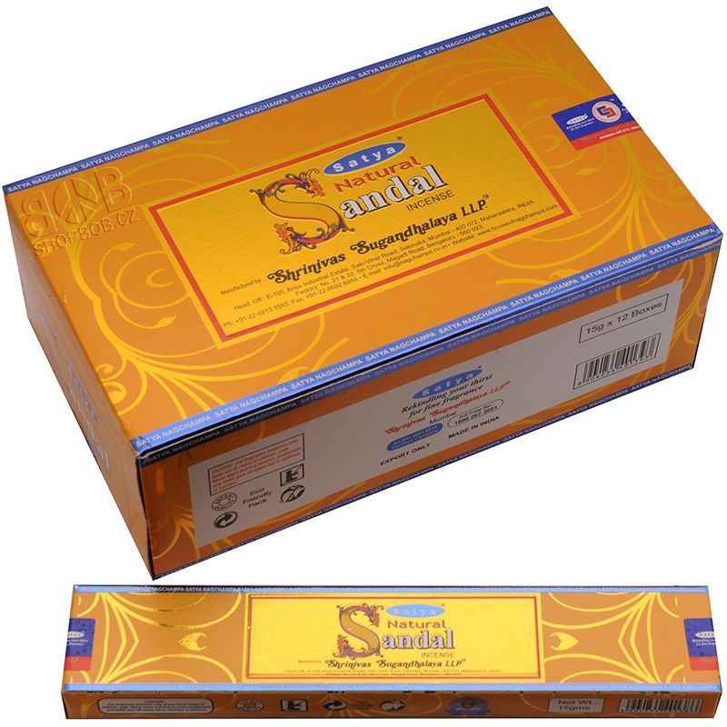 Karton Satya Natural Sandal indické vonné tyčinky 12 krabiček. Množstevní sleva. | SoNo spol. s r.o.