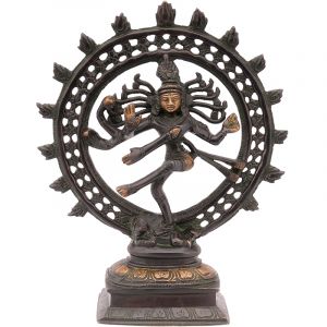 Kovová Shiva Nataraja 24 cm mosaz patina
