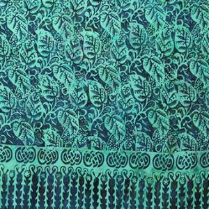 Sarong batikovaný, pareo BOB Batik, Floral Paisley zelený | SoNo spol. s r.o.