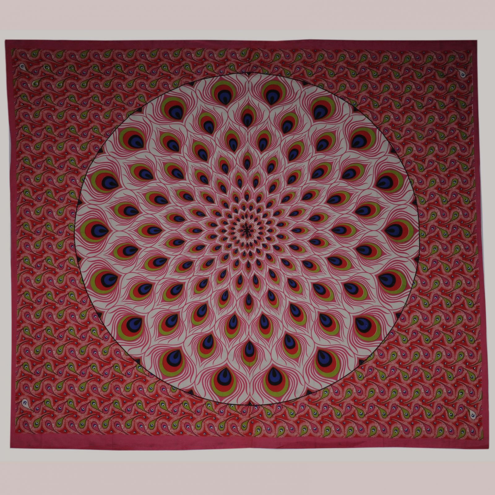 BOB Batik indický přehoz na postel Paví oko růžový 230 x 210 cm bavlna. King size. Dvoulůžko. | SoNo spol. s r.o.