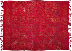Sarong batikovaný, Lotos, pareo BO Batik, červený