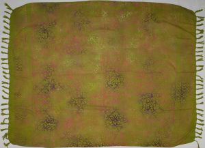 Sarong batikovaný, Lotos, pareo BO Batik, zelený