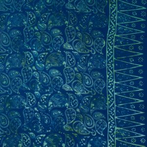 Sarong batikovaný, Paisley, pareo BO Batik, modrý | SoNo spol. s r.o.