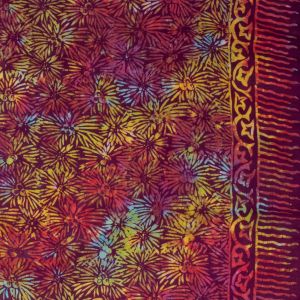 Sarong batikovaný, pareo BOB Batik, Chryzantémy fialový | SoNo spol. s r.o.
