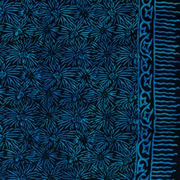 Sarong batikovaný, pareo BOB Batik, Chryzantémy modrý | SoNo spol. s r.o.