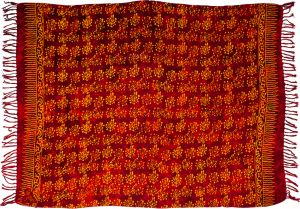 Sarong batikovaný, pareo BOB Batik, Ohňostroj červený 