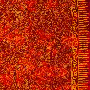 Sarong batikovaný, pareo BOB Batik, Chryzantémy červený | SoNo spol. s r.o.