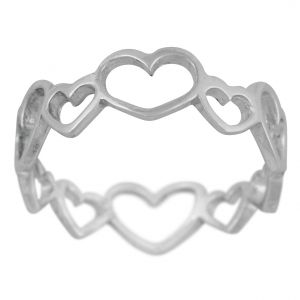 Stříbrný prsten Ag 1,6 g Love, Srdce - 58 | SoNo spol. s r.o.