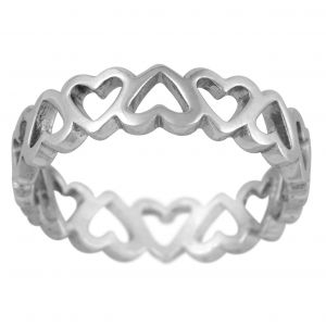 Stříbrný prsten Ag 2,5 g Srdce, Láska, Love | 53