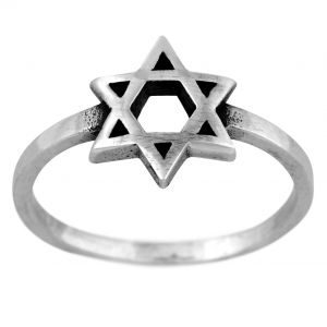 Stříbrný prsten Ag 1,5 g Davidova Hvězda | 48, 51, 53, 55, 56, 58, 59