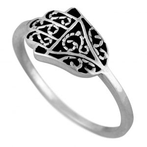 Stříbrný prsten Ag 1,3 g Ruka Fátimy - 58 | SoNo spol. s r.o.